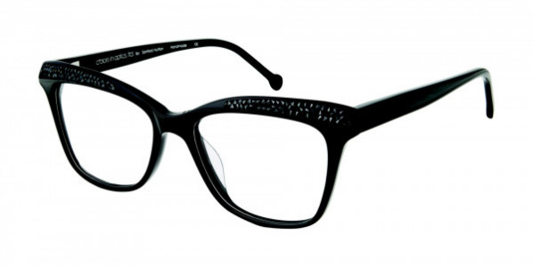 Colors In Optics C1080 BROADWAY Eyeglasses, OX BLACK/ JET BLACK SWAROVSKI CRYSTALS