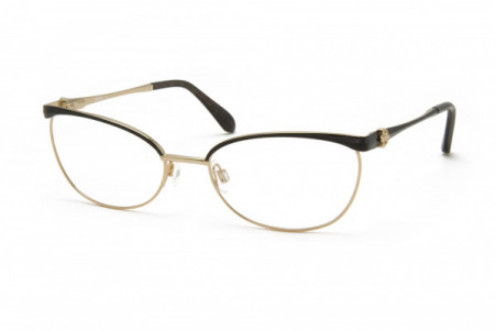 Moschino MO213V Eyeglasses, 01 BLACK/GOLD