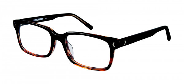 Union Bay UO100 Eyeglasses, OXTS BLACK TO HORN