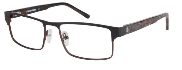 Union Bay UO124 Eyeglasses, BKGN BLACK/TORTOISE