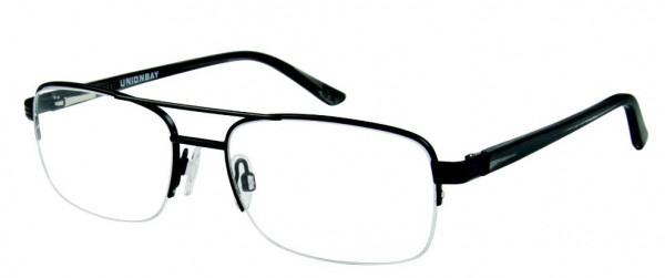 Union Bay UO132 Eyeglasses, MBLK MATTE BLACK/CHARCOAL