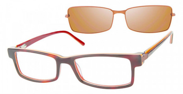 Revolution 762 Eyeglasses, Orange Brown