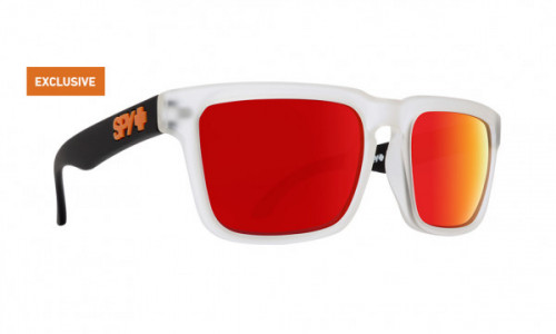 Spy Optic Helm Colors Sunglasses, Matte Clear/Black / Gray Green with Red Spectra