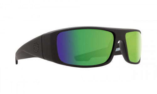 Spy Optic Logan Sunglasses, Matte Black / HD Plus Bronze Polar with Green Spectra Mirror