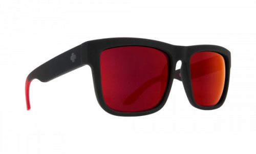 Spy Optic Discord Sunglasses, Soft Matte Black Red Fade / HD Plus Gray Green with Red Light Spectra Mirror