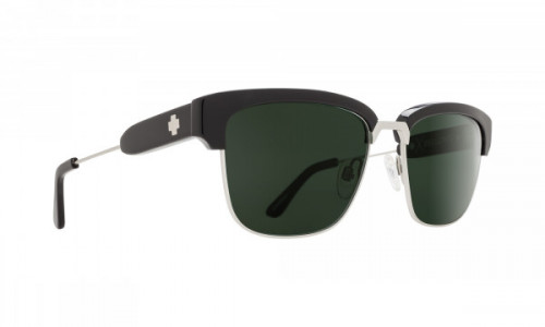 Spy Optic Bellows Sunglasses, Black/Silver / Happy Gray Green Polar