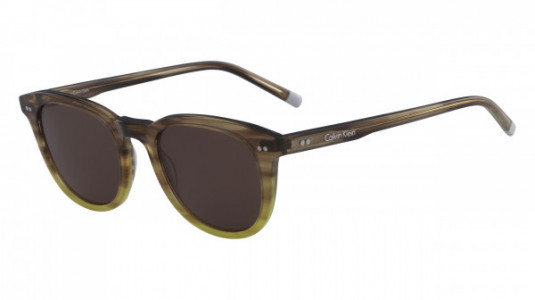 Calvin Klein CK4358S Sunglasses, (203) STRIPED BROWN/YELLOW