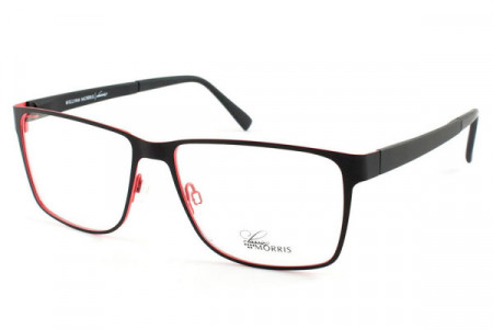 William Morris WMFINN Eyeglasses, Blk/Red (C1)