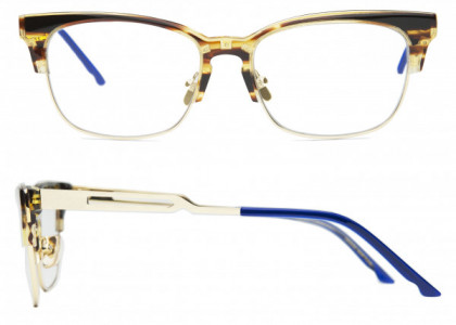Coco and Breezy Coco and Breezy Covert Eyeglasses, 101 Brown Crystal-Blue-Gold