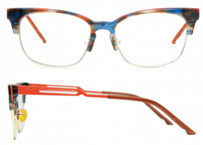 Coco and Breezy Coco and Breezy Covert Eyeglasses, 102 Rust-Cognac-Blue