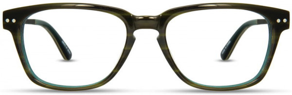 Scott Harris SH-304 Eyeglasses, Olive / Teal / Brown