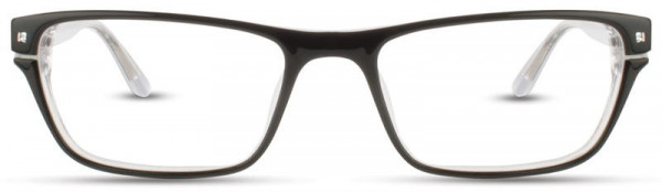 Scott Harris SH-382 Eyeglasses, 3 - Black / White / Crystal
