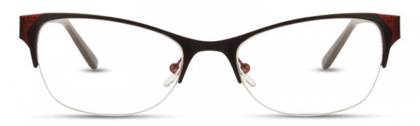 Scott Harris SH-402 Eyeglasses, 3 - Black / Ruby