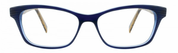 Scott Harris SH-498 Eyeglasses, 2 - Navy / Sky / Walnut