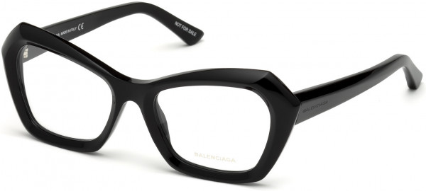 Balenciaga BA5079 Eyeglasses, 001 - Shiny Black