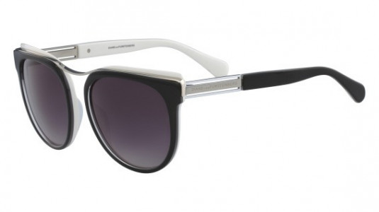 Diane Von Furstenberg DVF839S GEMMA Sunglasses, (001) BLACK/WHITE LAMINATE
