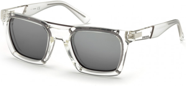 Diesel DL0250 Sunglasses, 26C - Crystal / Smoke Mirror