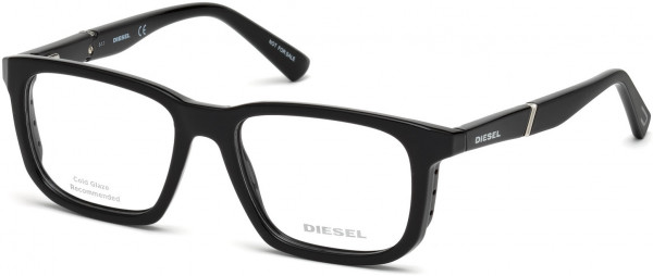 Diesel DL5253 Eyeglasses, 001 - Shiny Black
