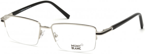Montblanc MB0708 Eyeglasses, 016 - Shiny Palladium