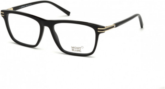 Montblanc MB0710 Eyeglasses, 001 - Shiny Black