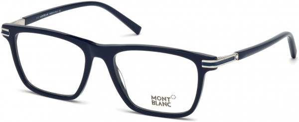 Montblanc MB0710 Eyeglasses, 090 - Shiny Blue