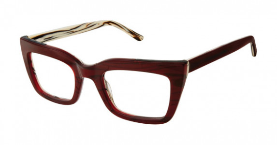 L.A.M.B. LA046 Eyeglasses, Burgundy Bone (BUR)