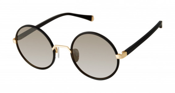 Kate Young K544 Sunglasses, Black/Gold (BLK)