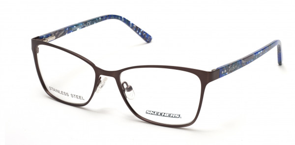 Skechers SE2138 Eyeglasses, 049 - Matte Dark Brown