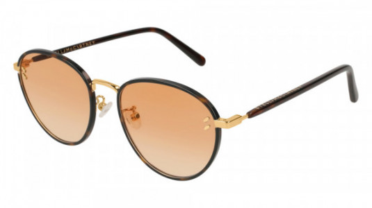 Stella McCartney SC0147S Sunglasses, 002 - GOLD with ORANGE lenses