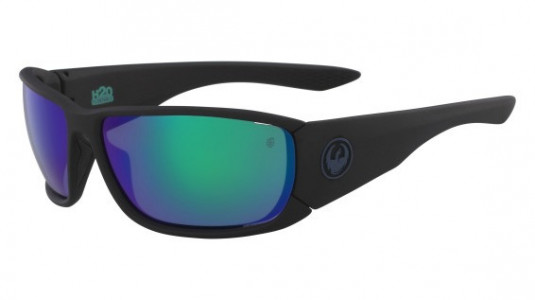 Dragon DR TOW IN H2O Sunglasses, (008) MATTE BLACK H2O WITH GREEN ION POLARIZED LENS