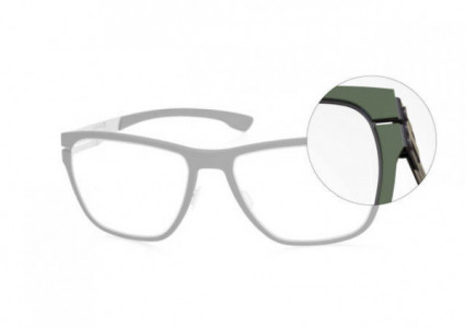 ic! berlin Hofmann Eyeglasses, Graphite-Dark-Green