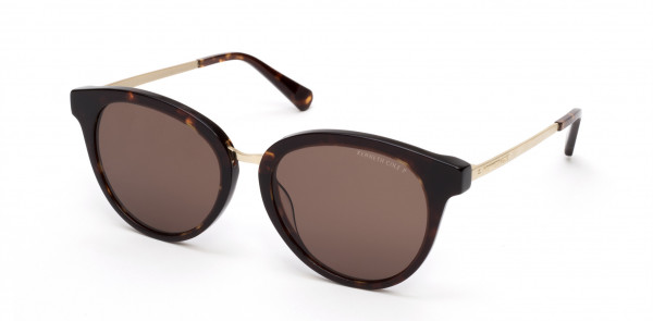 Kenneth Cole New York KC7228 Sunglasses, 52H - Dark Havana / Brown Polarized Lenses