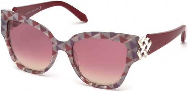 Swarovski SK0161-P Sunglasses, 81Z - Shiny Violet / Gradient Or Mirror Violet