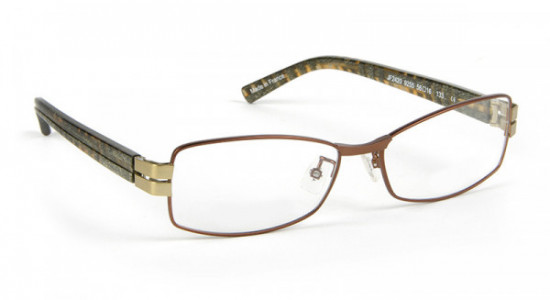 J.F. Rey JF2420 Eyeglasses, Brown - Brushed Gold / Acetate - Green - Brown (9255)