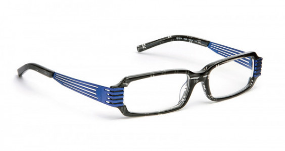 J.F. Rey JKG GROOM Eyeglasses, Black tartan - Klein Blue (0020)