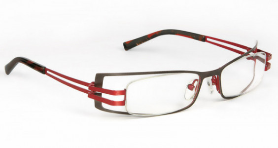 J.F. Rey JKH HOURA Eyeglasses, Ruthenium - Red (0530)