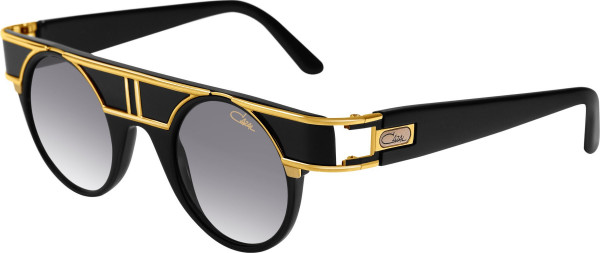 Cazal Cazal Legends 002 Sunglasses, 001 Black-Gold/Grey Gradient Lenses