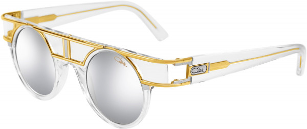 Cazal Cazal Legends 002 Sunglasses, 002 Crystal-Gold/Silver Flash Lenses