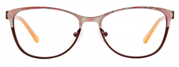 EasyClip EC414 Eyeglasses, 010 - Satin Brown & Beige
