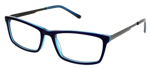 Junction City CLEARVISION WILSHIRE PARK Eyeglasses, Navy Laminate