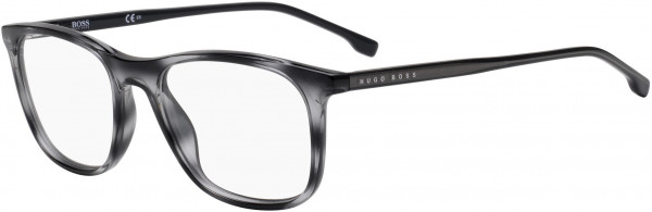 HUGO BOSS Black Boss 0966 Eyeglasses, 02W8 Gray Horn