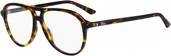Christian Dior Montaigne 52 Eyeglasses, 0P65 Brown Yellow Havana
