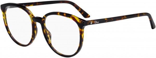 Christian Dior Montaigne 54 Eyeglasses, 0P65 Brown Yellow Havana