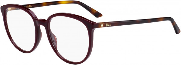 Christian Dior Montaigne 54 Eyeglasses, 0YDC Burgundy Havana