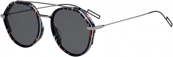 Dior Homme DIOR 0219S Sunglasses, 04NN Striped Black Ruthenium