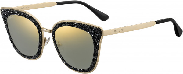 Jimmy Choo Lizzy/S Sunglasses, 02M2 Black Gold
