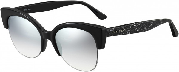 Jimmy Choo Priya/S Sunglasses, 0NS8 Black Glitter