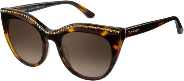 Juicy Couture JU 595/S Sunglasses, 0086 Dark Havana