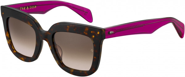 rag & bone RNB 1002/S Sunglasses, 00T4 Havana Pink