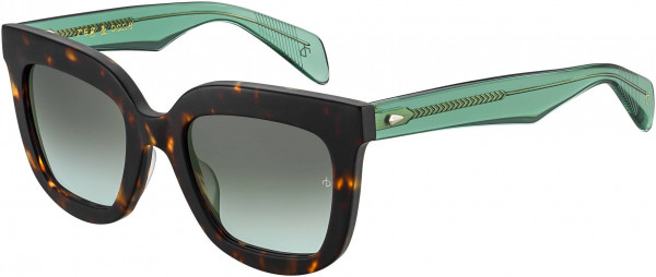 rag & bone RNB 1002/S Sunglasses, 0PHW Havana Green